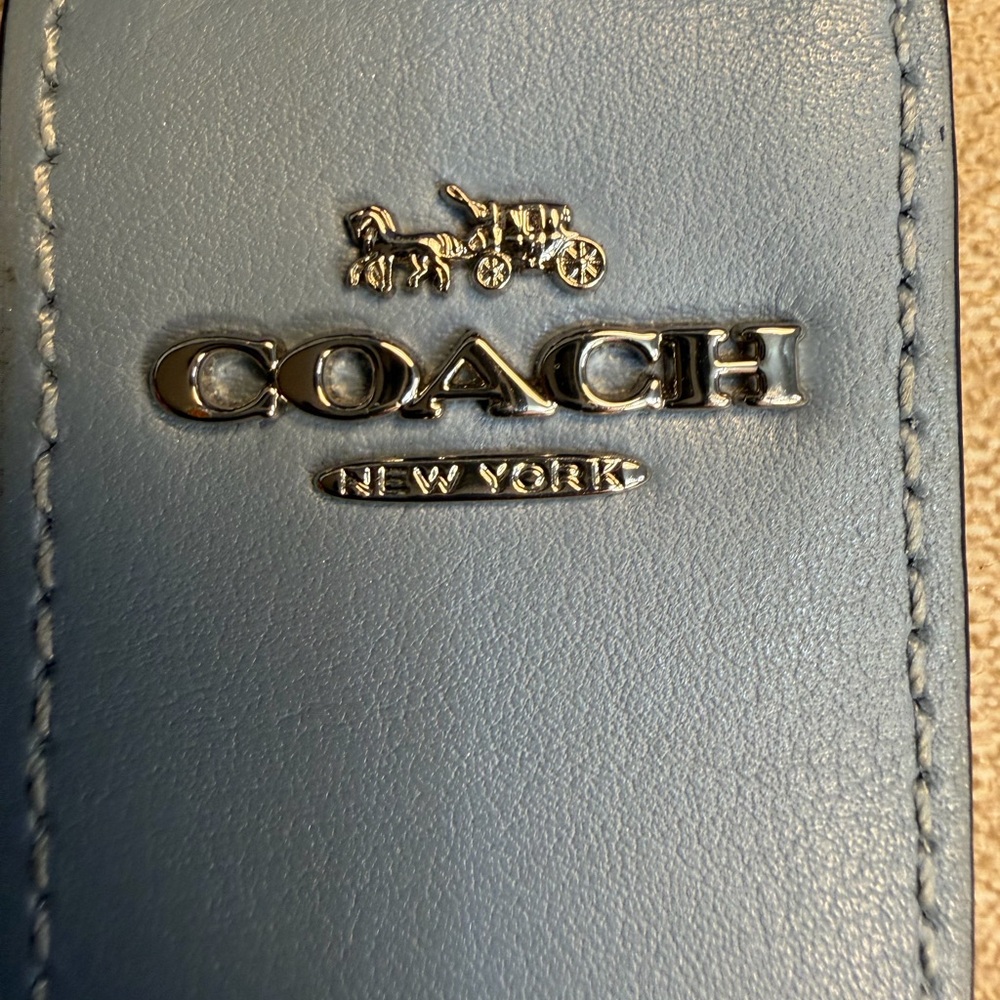 Coach Khaki & Pool Zip Around Wallet (A491) - Picture 10 of 10